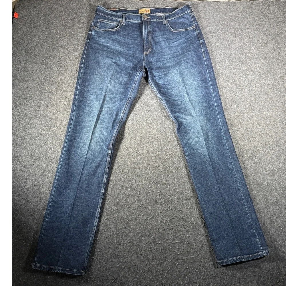 Wrangler 20X No. 42 Vintage Bootcut Mens Jeans Dark Wash 36x36 Blue Denim